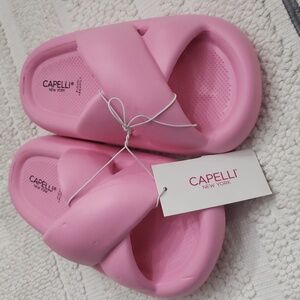 CAPELLI OF NEW YORK PINK SLIP-ONS
